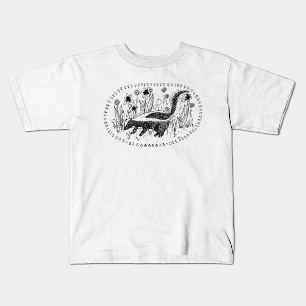 Skunk Kids T-Shirt by LauraKatMax